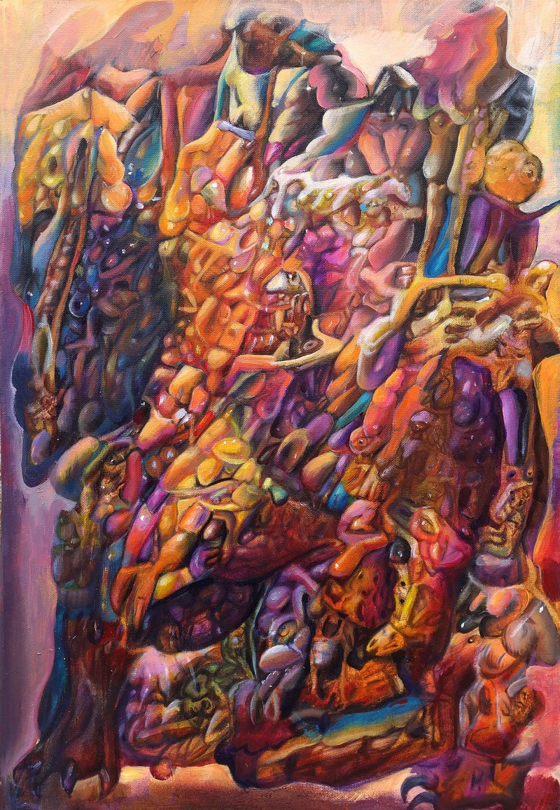Rooted Abstract Surreal Painting